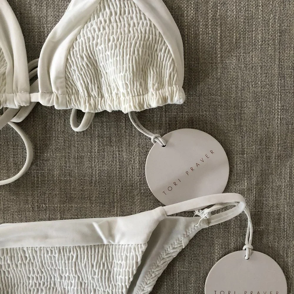 Tori Praver Swimwear White Classic Bikini - Picture 6 of 7